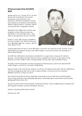 A preview of a PDF biography for Silver, Samuel Lewis